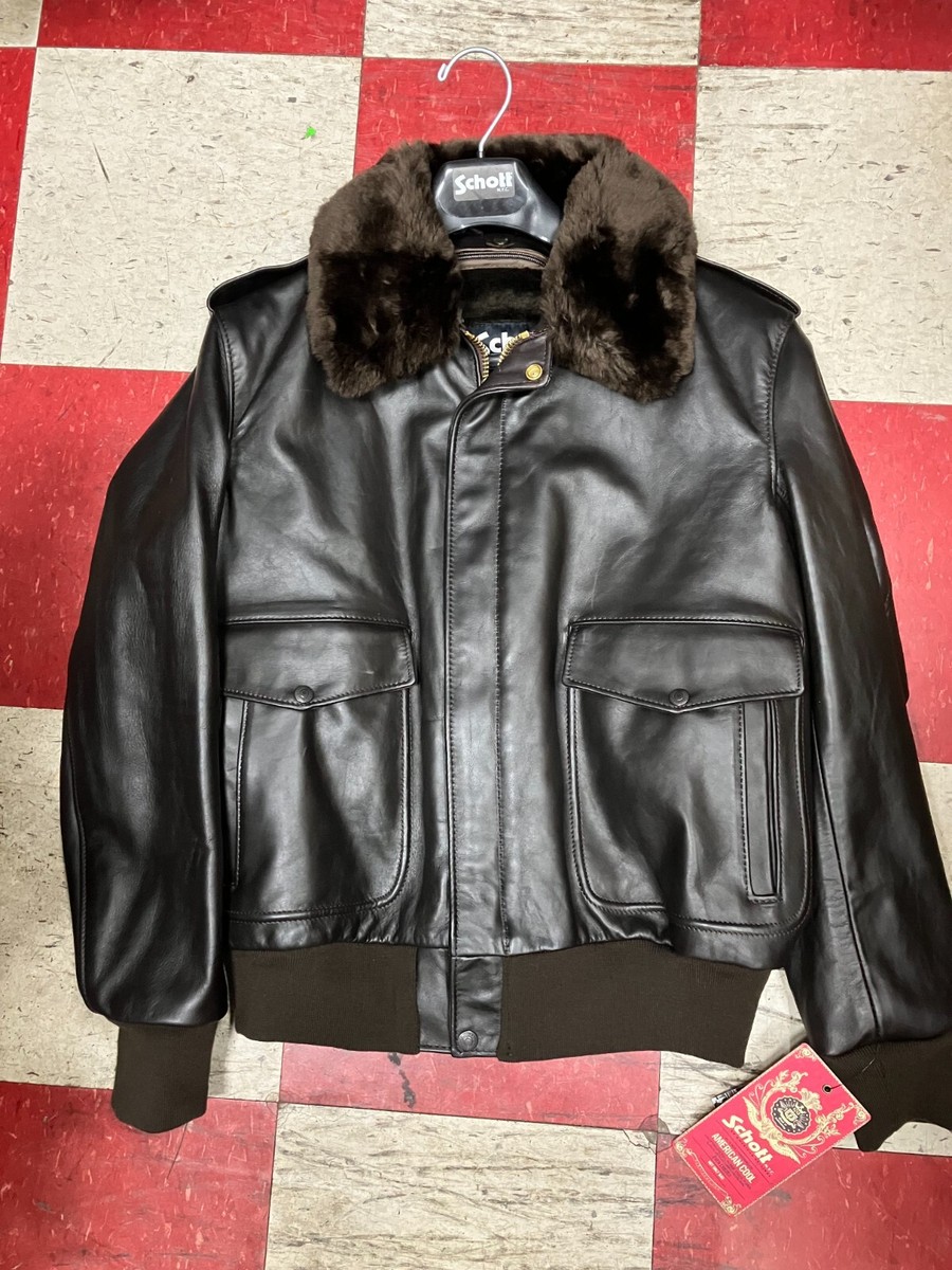 NEW schott 184SM A-2 Naked Cowhide Flight Jacket SZ 42 - 46 | eBay
