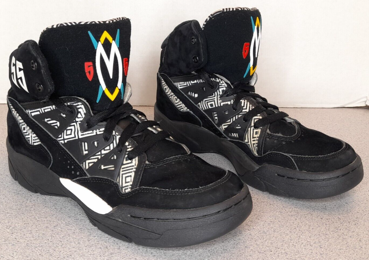 RARE Adidas Dikembe Mutombo Black White Red 2013 Size 9 Mount