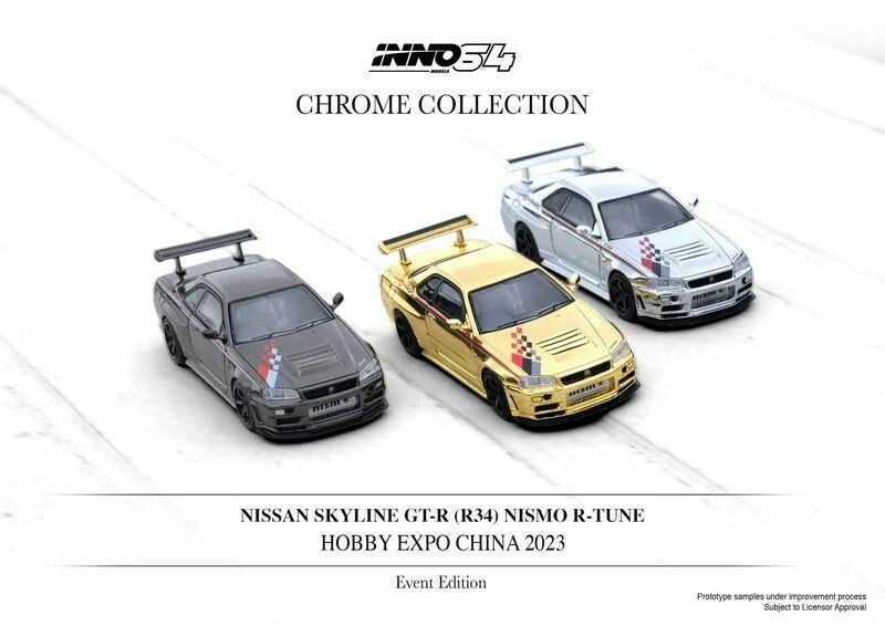 Inno64 Hobby Expo China 2023 Exclusive Chrome Nissan Skyline GTR