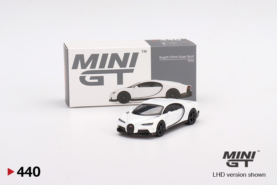 Mini GT 1:64 Bugatti Chiron Super Sport White Diecast Model Car