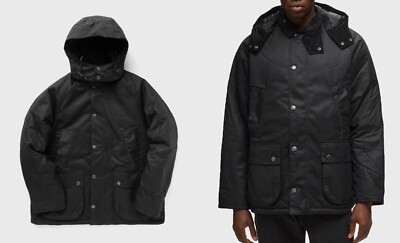 NWT Barbour $520 Waxed Cotton Hooded Winter Bedale Padded Interior