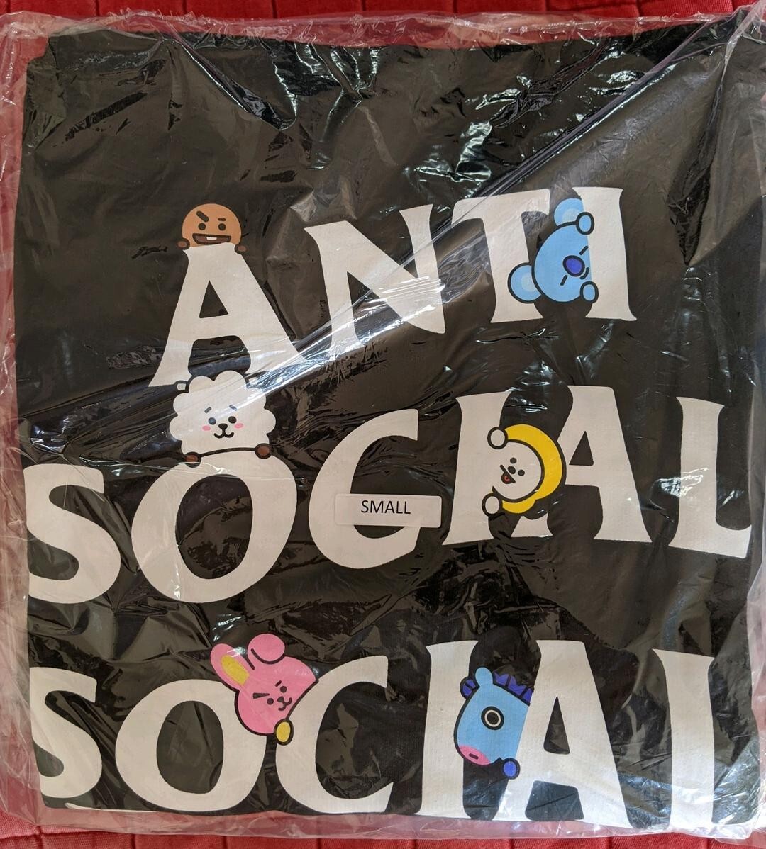ANTI SOCIAL SOCIAL CLUB BT21 collaboration hoodie black S-size
