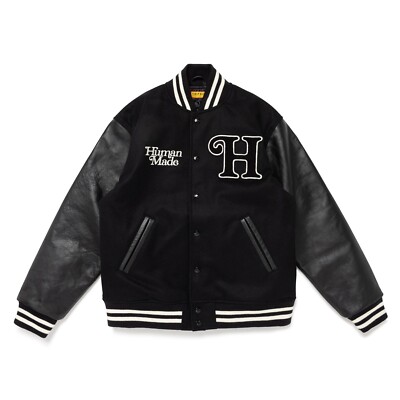 HUMAN MADE x VERDY Varsity Jacket #1 Black Size S-2XL | eBay
