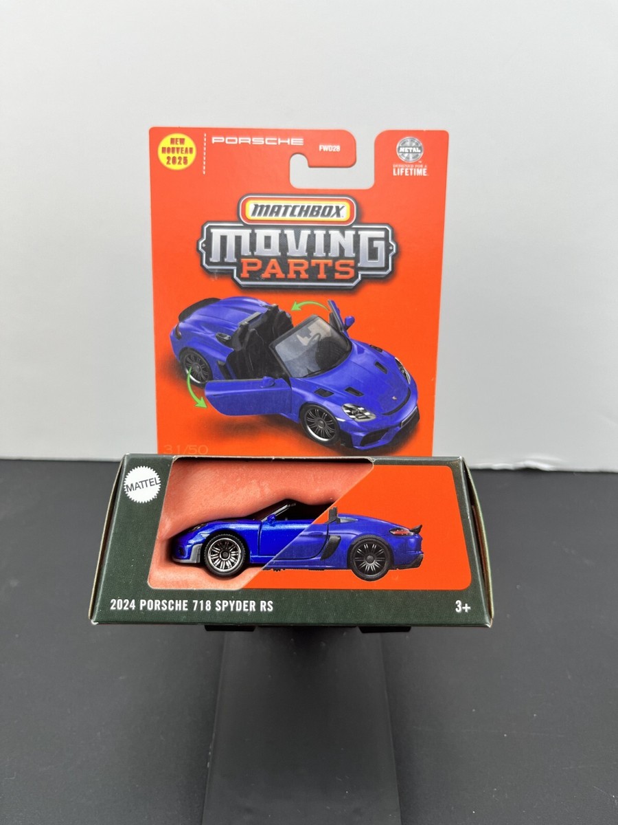 Matchbox 2025 Moving Parts 2024 Porsche 718 Spyder RS Blue #31 | eBay
