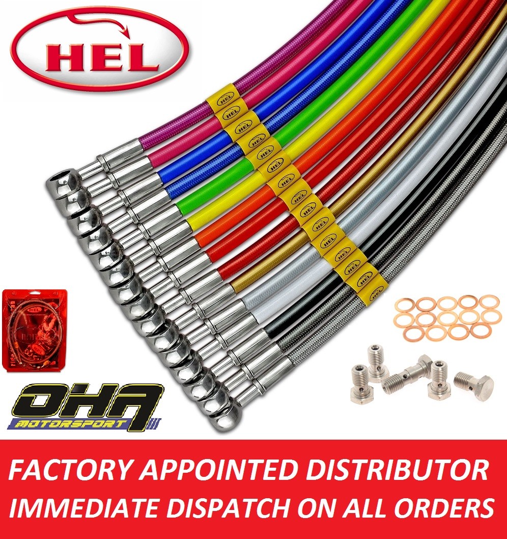HEL Stainless Braided Front & Rear Brake Line Lines for Kawasaki