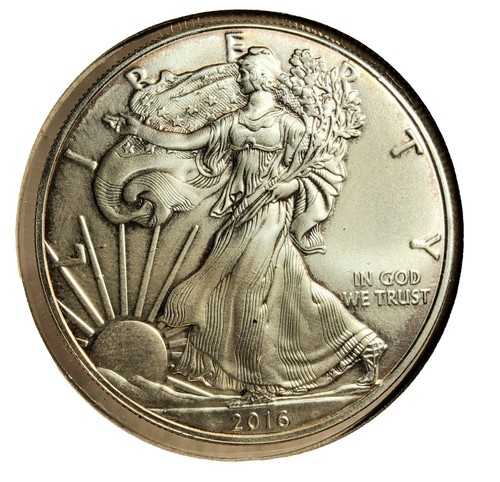 2016 Walking Liberty Silver Doller - With Certificate Of