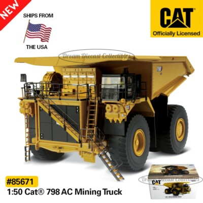 1:50 CAT CATERPILLAR 798 AC MINING TRUCK LARGE HIGH LINE DIECAST
