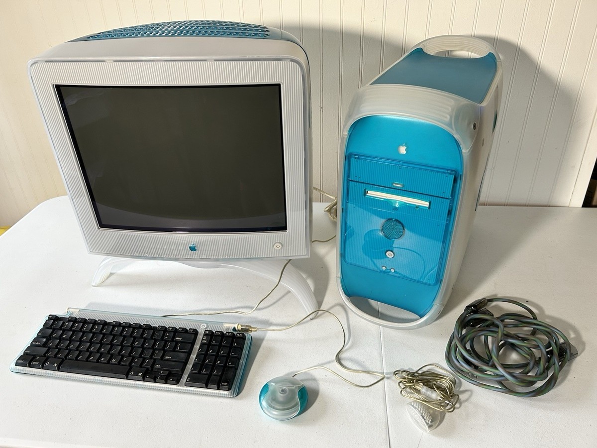 Vintage 1999 Working Apple Power Macintosh G3 Tower, Monitor