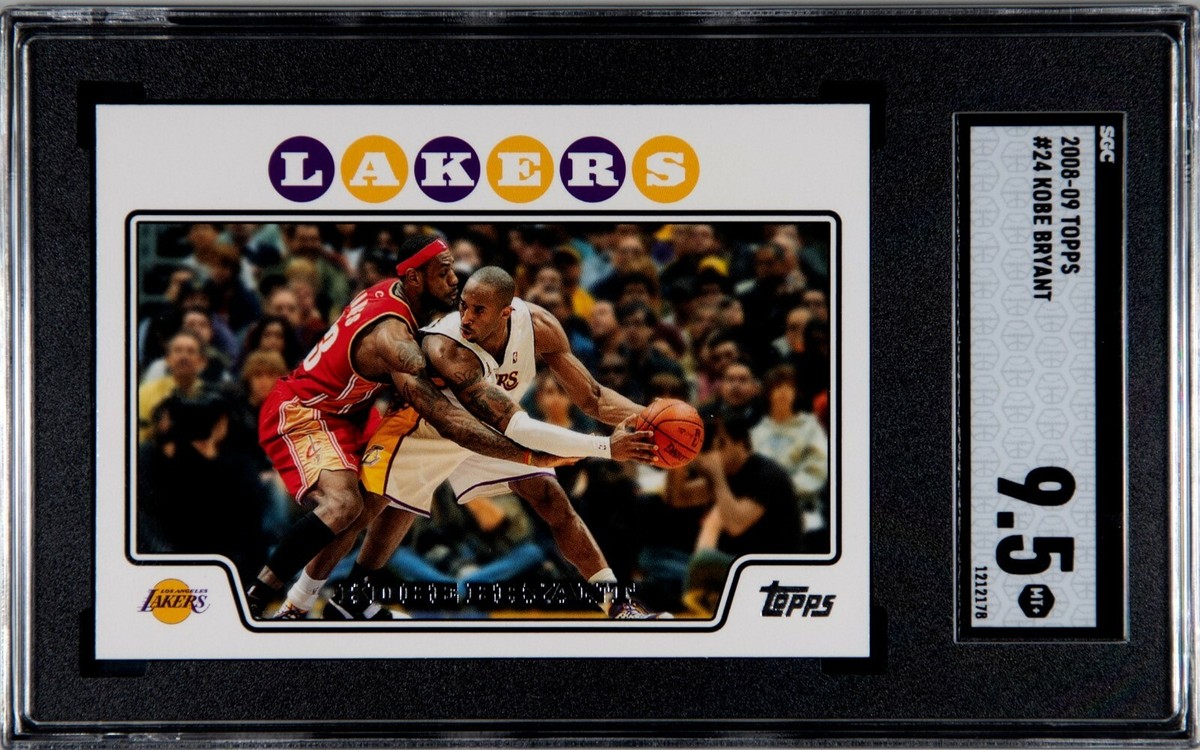KOBE BRYANT Lakers 2008 Topps #24 w/ Lebron James Guarding Iconic