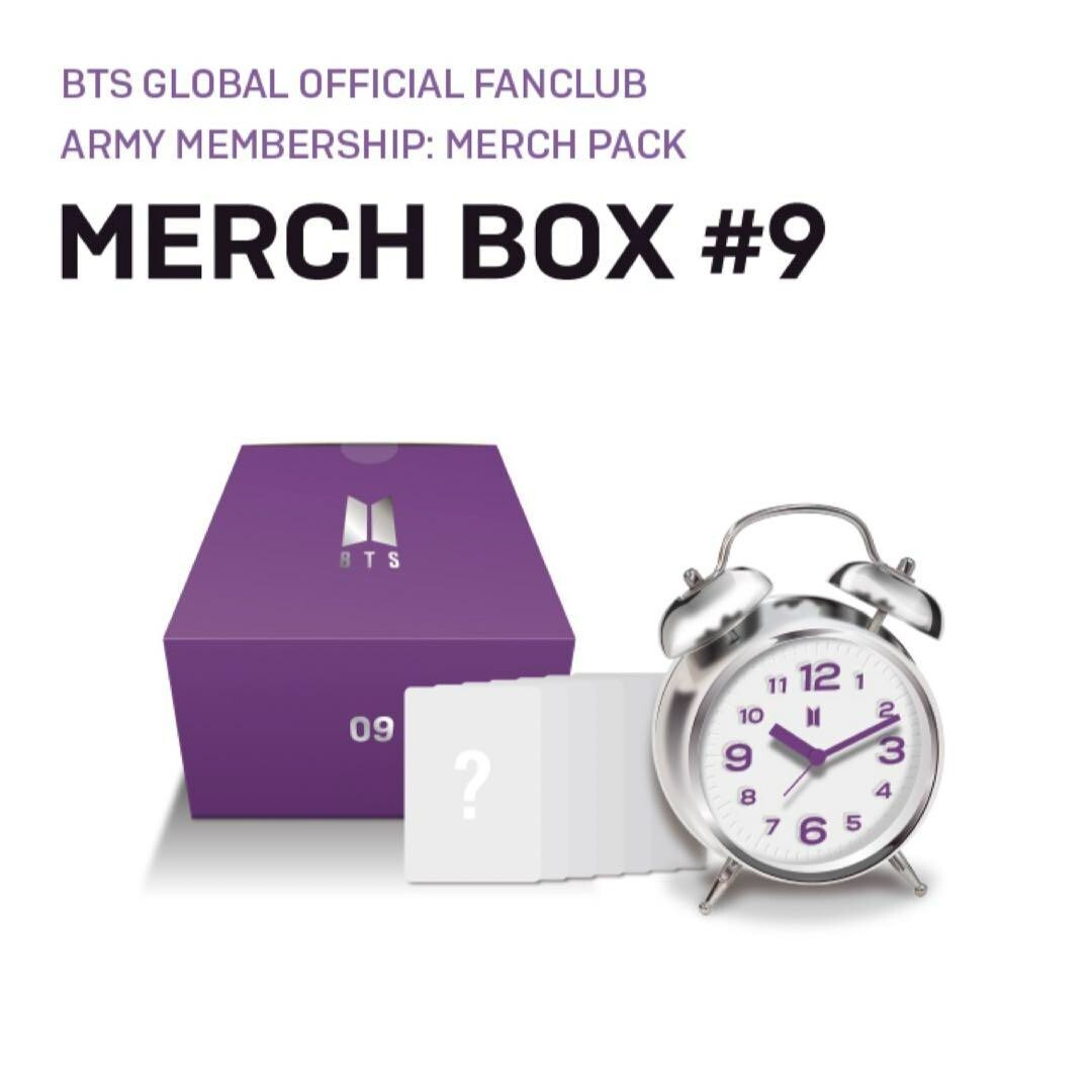 New] BTS OFFICIAL MERCH BOX #9 Alarm Clock ARMY Membership w