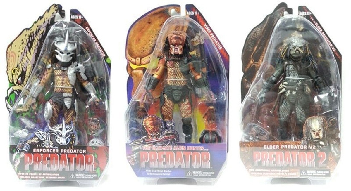 NECA Predator Series 12 Enforcer Elder Viper Set of 3 Action