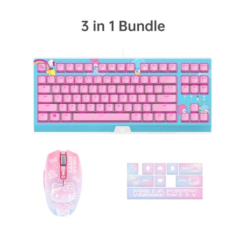 Razer x Sanrio Hello Kitty Blackwidow TKL Mechanical Keyboard and