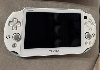USED PS Playstation vita Wi-Fi model LIGHT BLUE WHITE PCH-2000