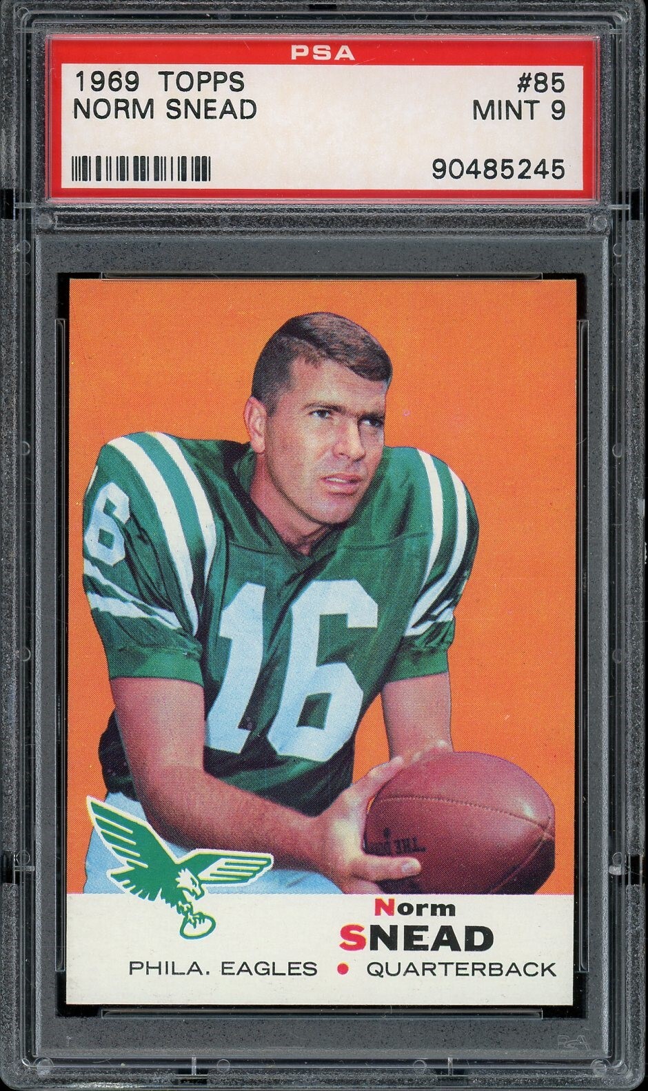 1969 Topps Football #85 Norm Snead PSA 9 | eBay