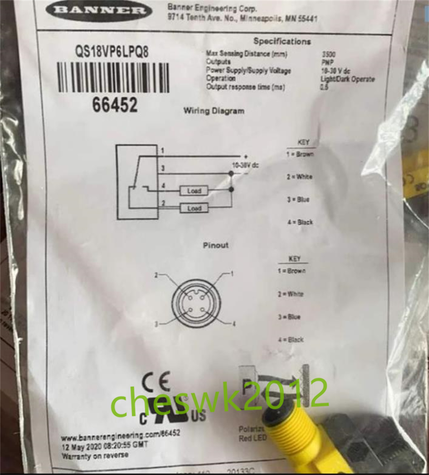 1PCS NEW IN BOX BANNER QS18VP6LPQ8 Photoelectric switch sensor