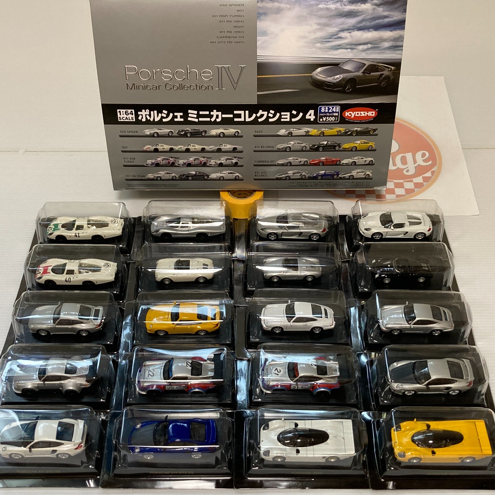Kyosho 1/64 Porsche Minicar Collection IV Diecast 911 962C 907 RSR