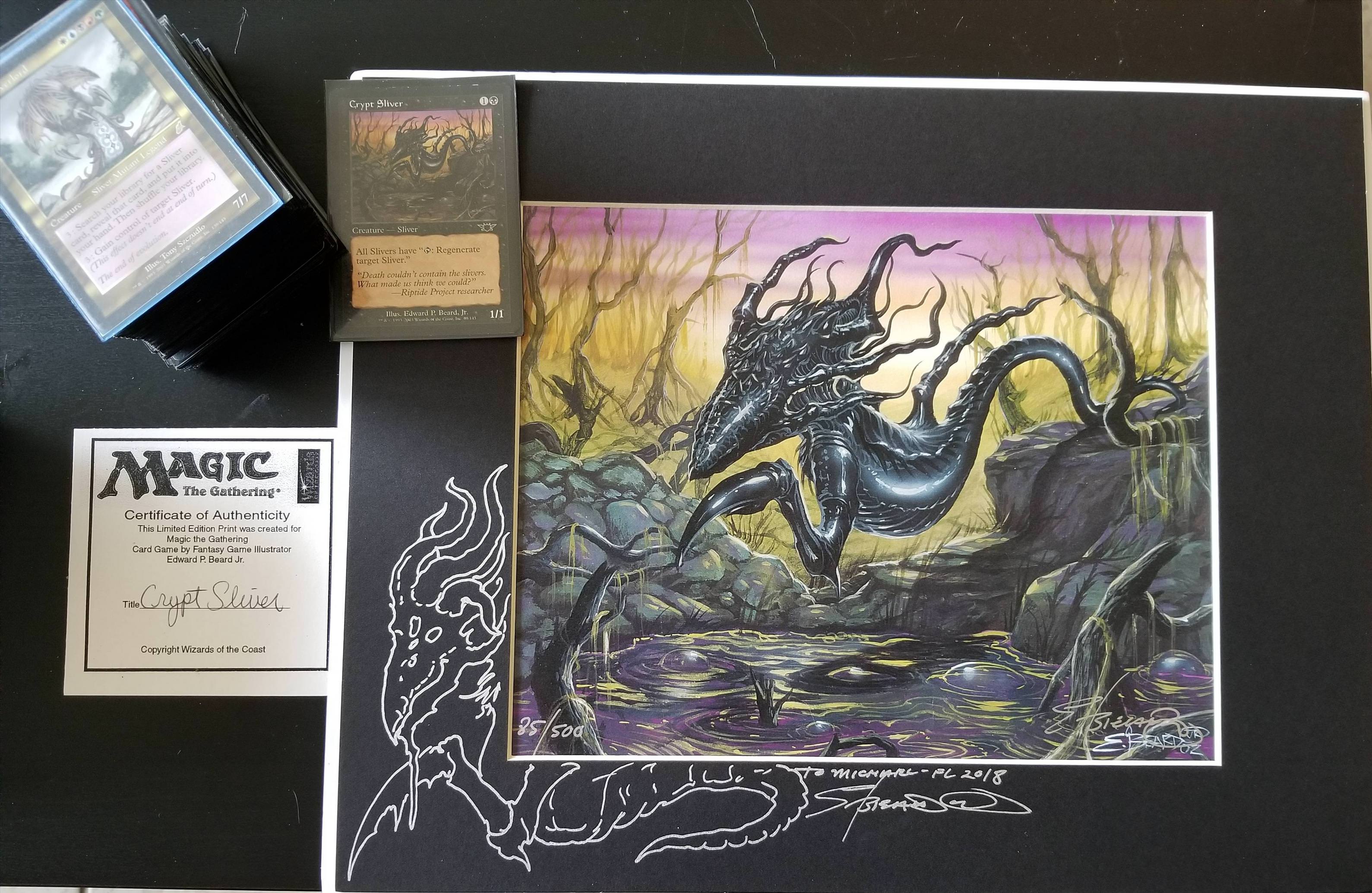 Crypt Sliver art I bought from Edward P. Beard Jr. in person at a
