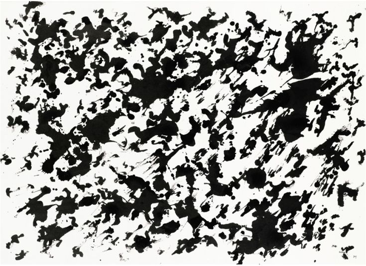 アンリ・ミショー 紙に墨汁 サイン 《無題》 – もしどうしても欲しい