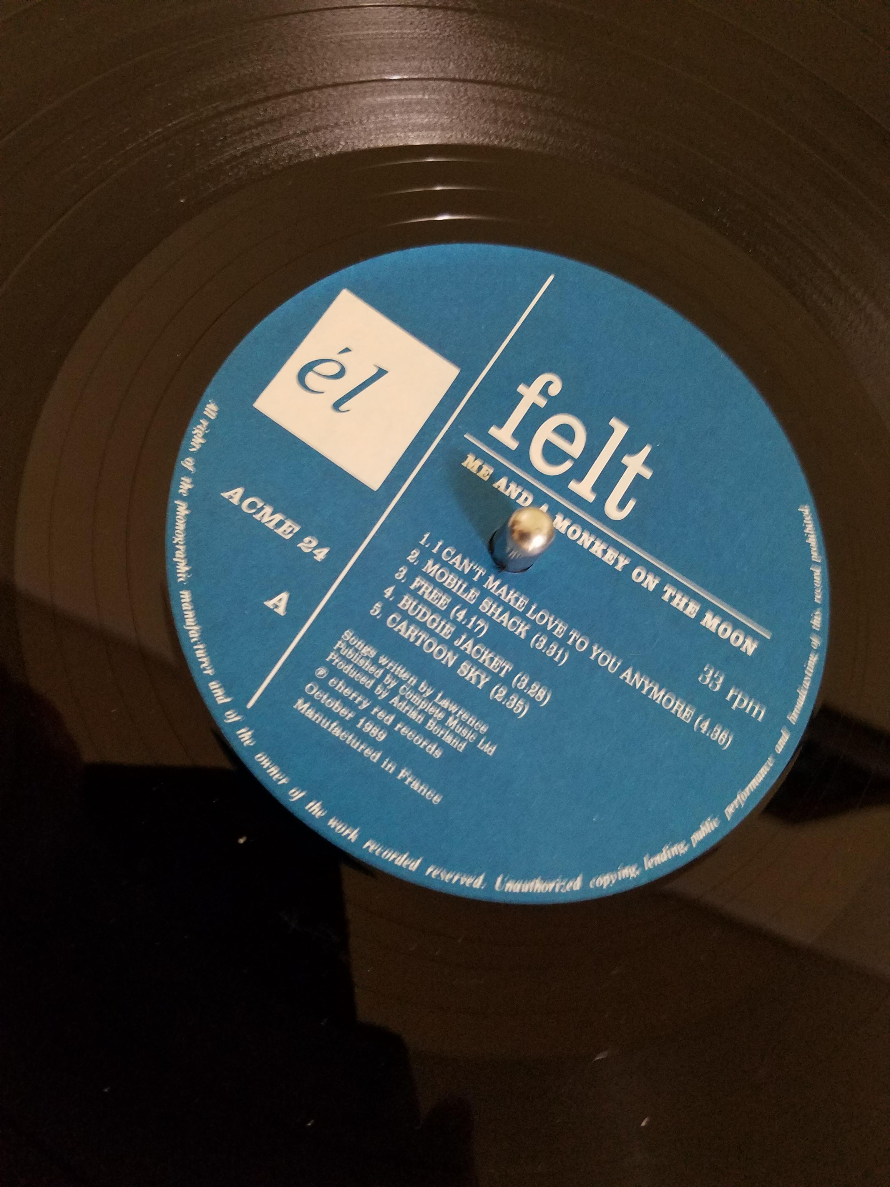 Day 23 of Felt - Me and a Monkey on the Moon, 1989 LP : r/vinyl