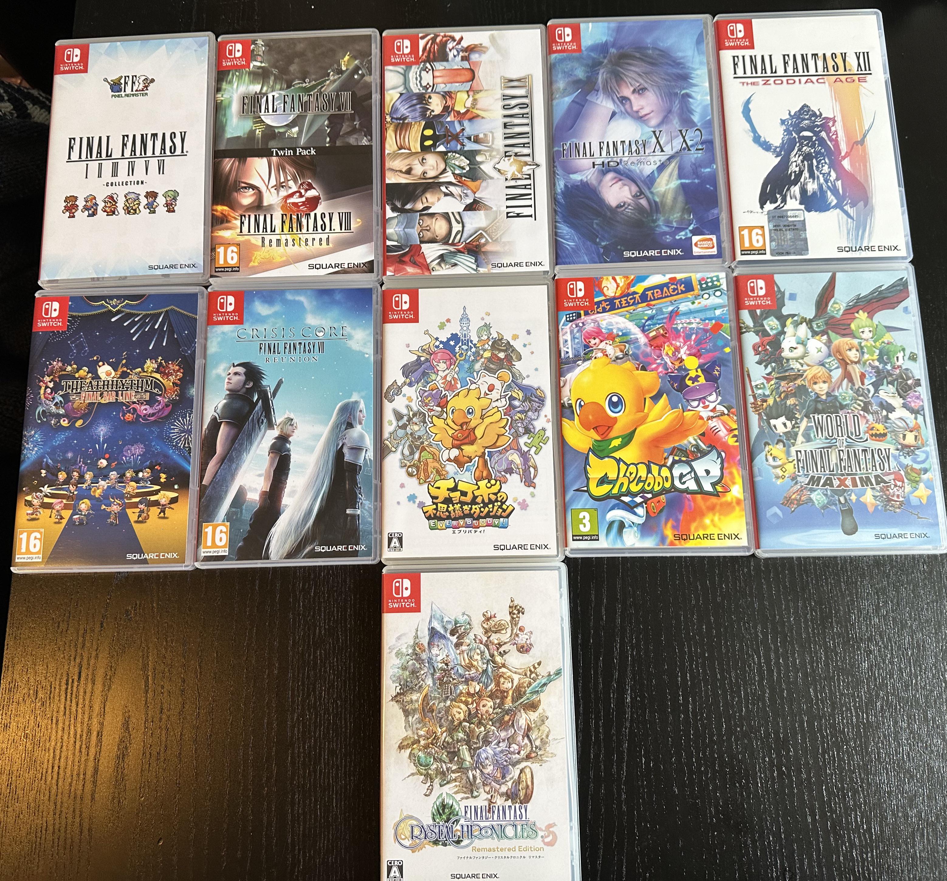 やっとSwitchでファイナルファンタジーのゲーム全部11個手に入れた