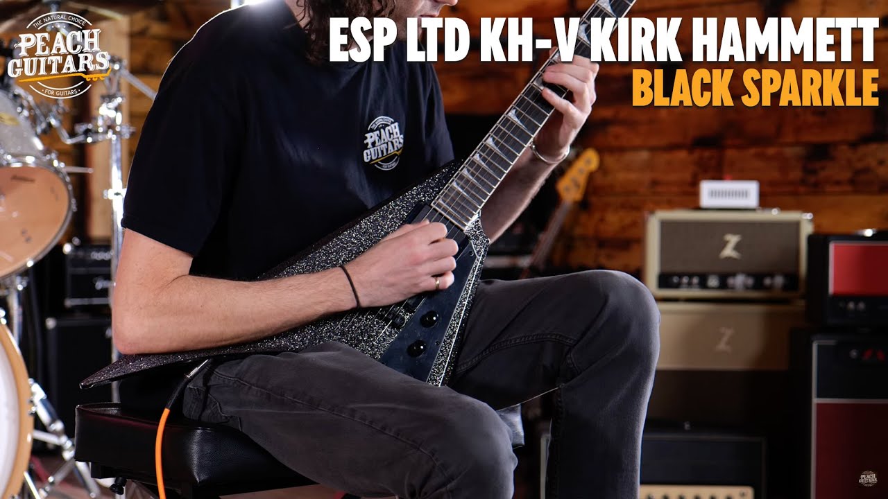 ESP LTD Kirk Hammett KH-V - Black Sparkle