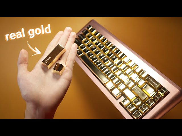 The most luxurious keycaps (real gold) | Awekeys Full Metal