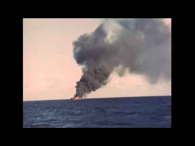 Saipan Shore Bombardment, June 1944 - Color WWII Combat Footage