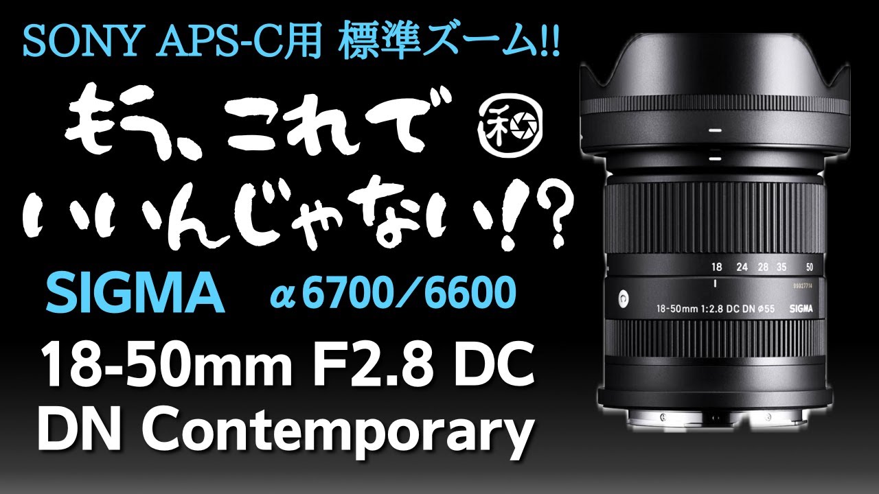 SIGMA 18-50mm F2.8 DC DN SONY α6700 の標準ズームはもう これでいい