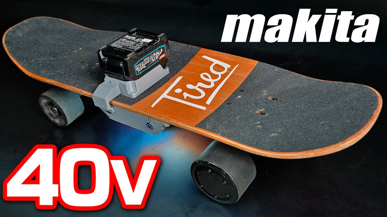 makita 40V battery powered electric skateboard - YouTube