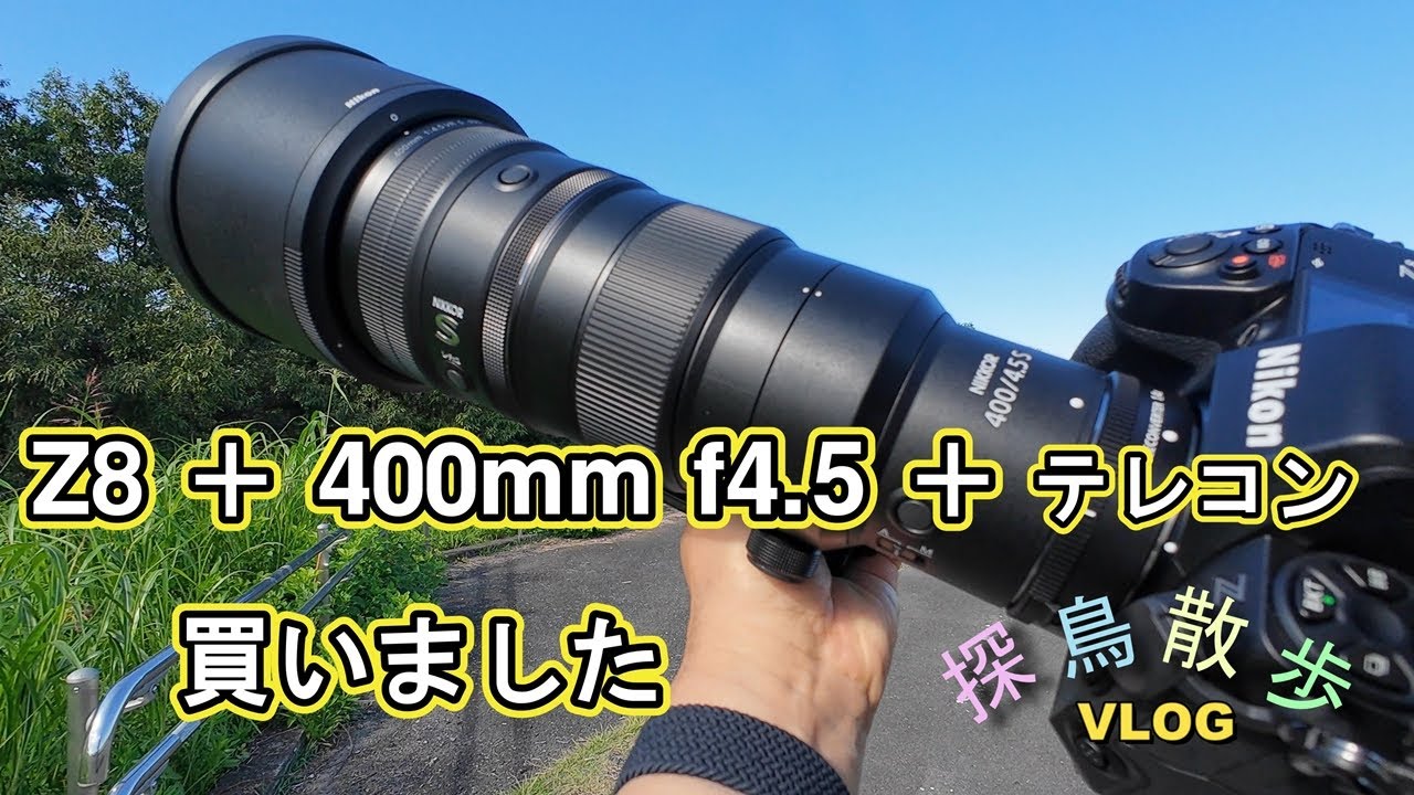 探鳥散歩 VLOG】nikon Z8 400mm f4.5 1.4テレコン 買いました - YouTube