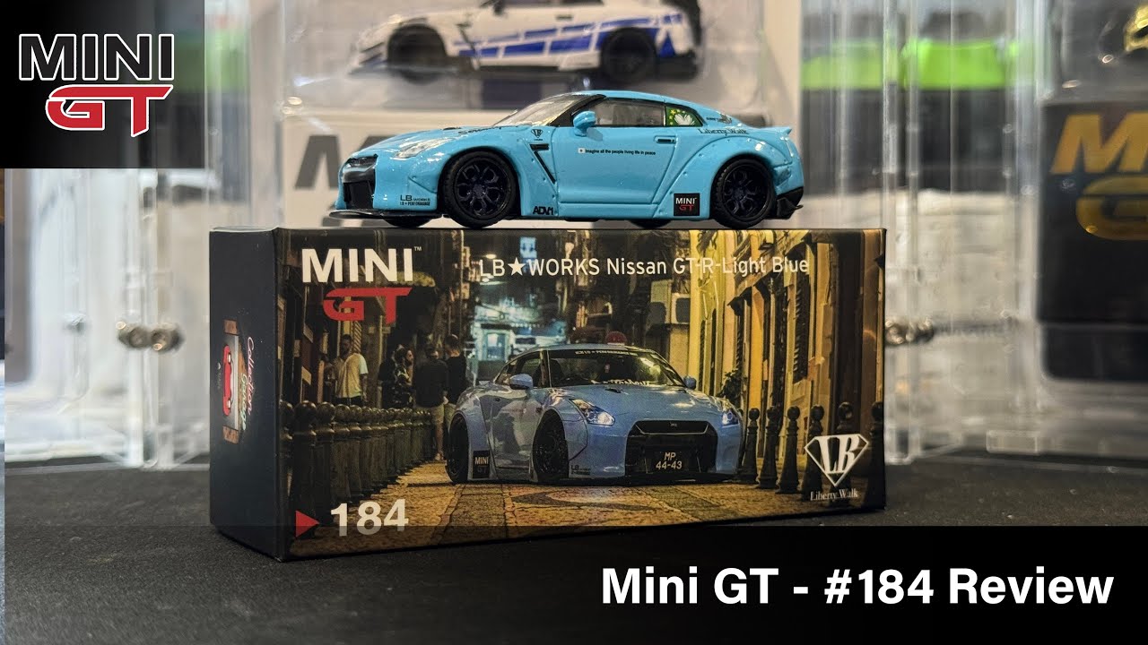 Mini GT - LBWORKS Nissan GT-R R35 - Light Blue - Collection Garage