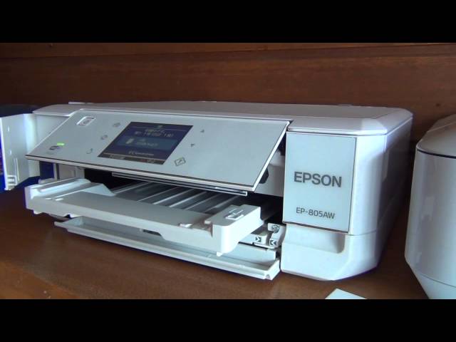 EP-805A 用紙トレイ・上の動作 - YouTube