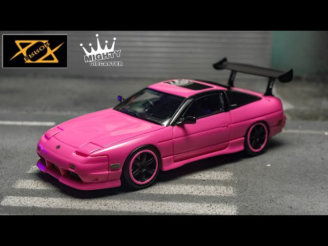 Unboxing 1/64 404 Error Nissan 180SX in Pink with Big Wing - YouTube