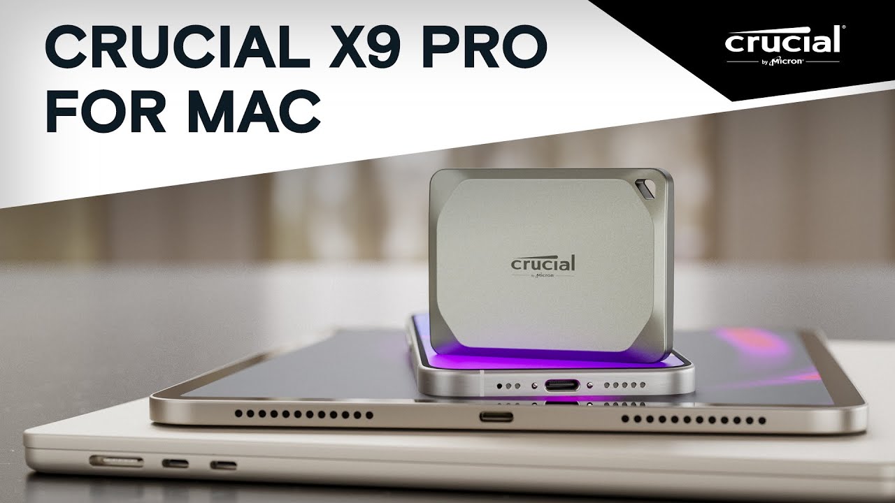 Crucial X9 Pro for Mac 1TB Portable SSD | CT1000X9PROMACSSD9B