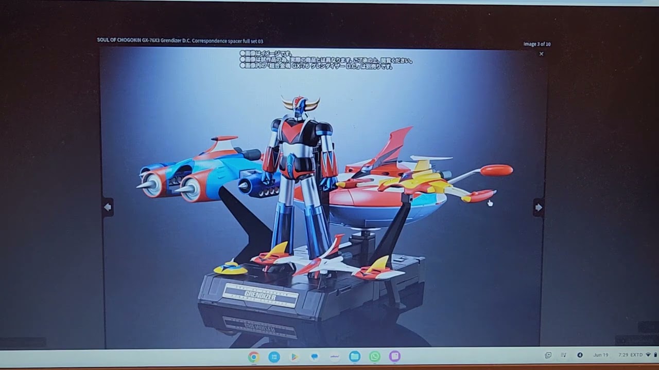 Bandai Soul of Chogokin GX-76X3 Grendizer D.C. Spacer Full Set