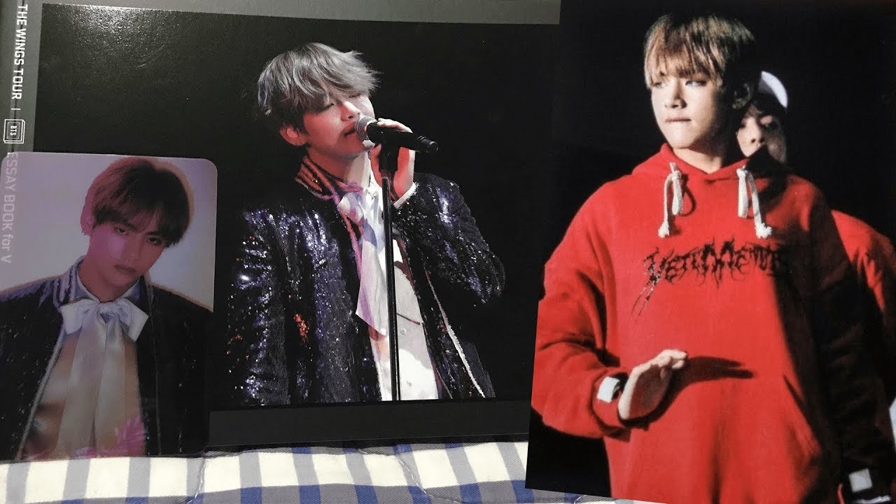 BTS Wings Tour Final Taehyung Essay Book Unboxing - YouTube