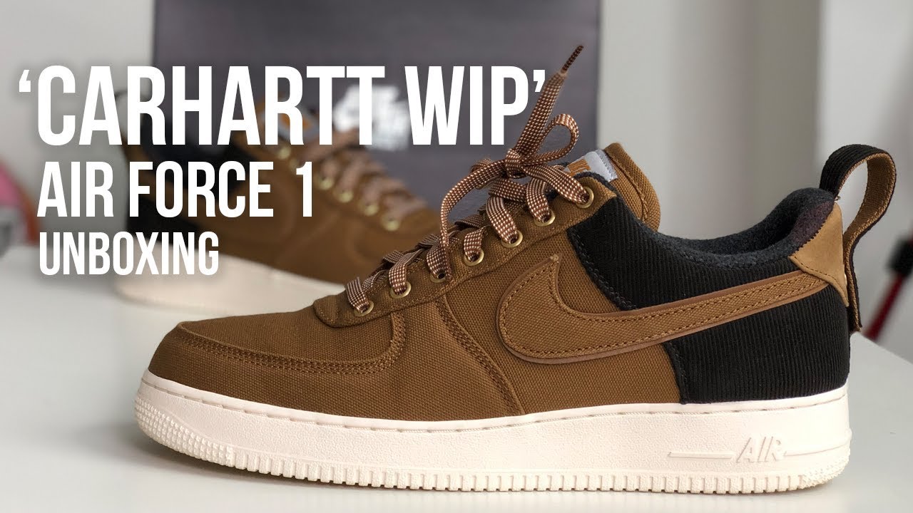 Nike x Carhartt WIP Air Force 1 Sneaker Unboxing - YouTube