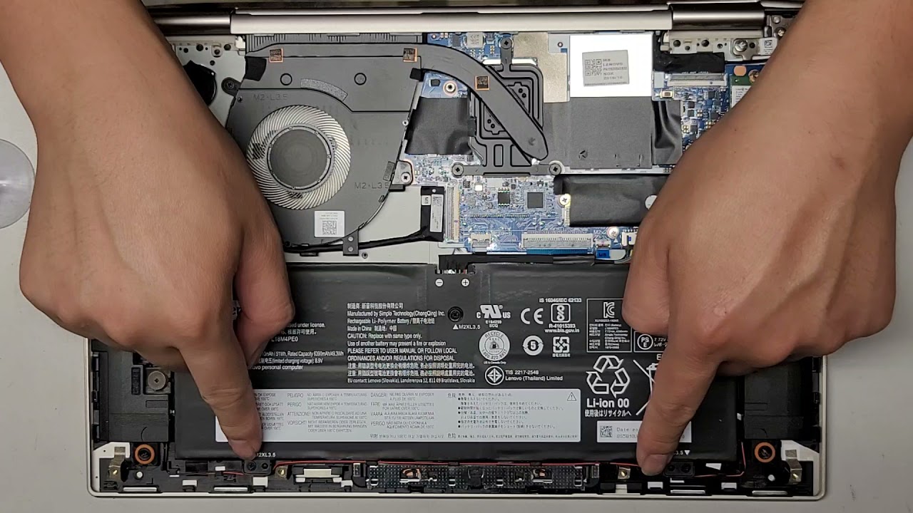 Lenovo Yoga C740 C740-14IML Disassembly Quick Look Inside SSD Hard