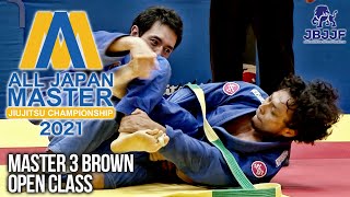 JBJJF全日本マスター柔術2021】マスター3茶帯オープンクラス - YouTube