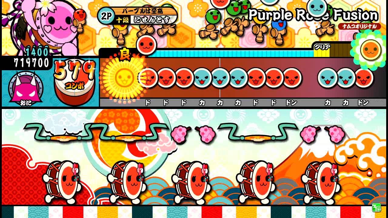 太鼓の達人モモイロ】 Purple Rose Fusion 全良 - YouTube
