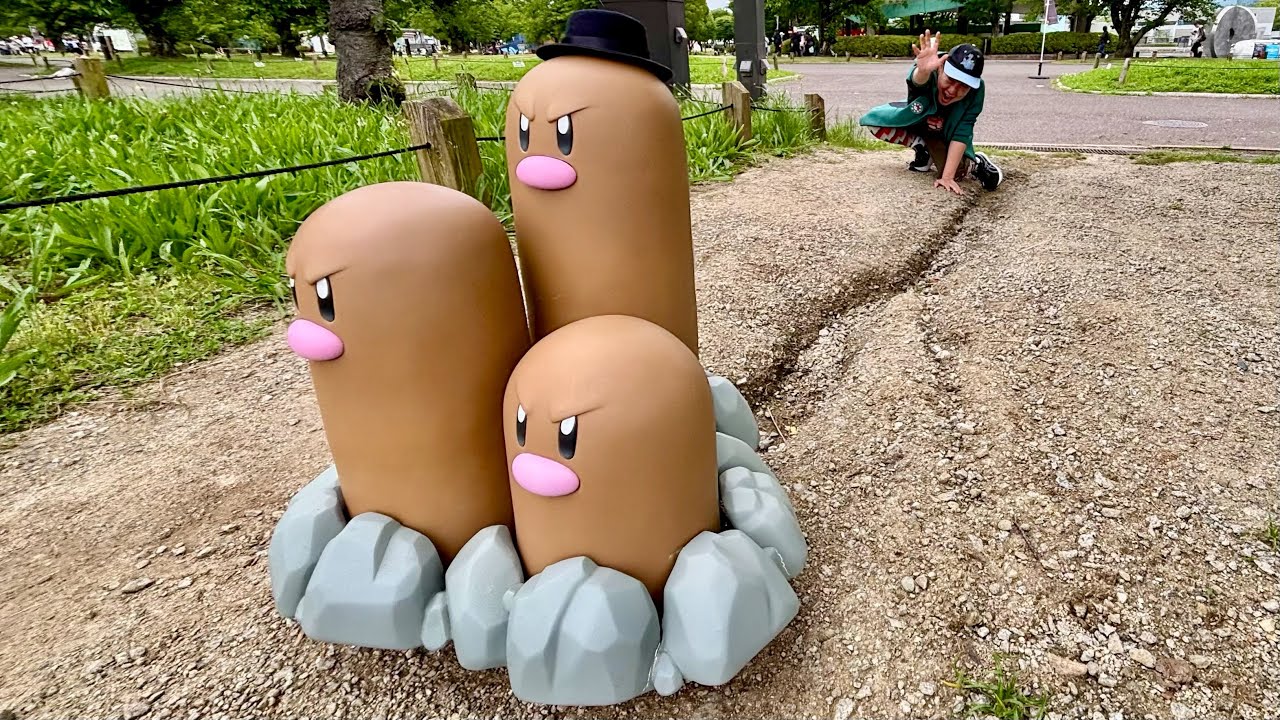 Pokémon Clay Art】Making Dugtrio with clay「Life-size」【ポケモン
