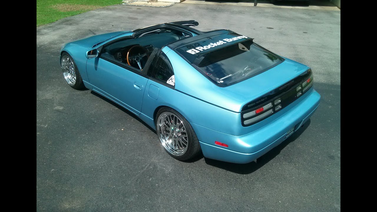 My Azure Blue Pearl 1990 Nissan Z32 300ZX NA walkaround - YouTube