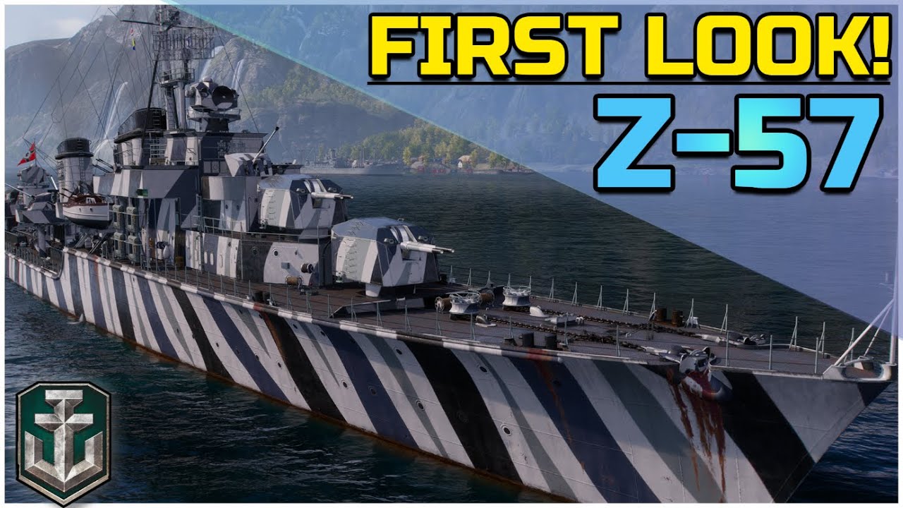 First Look Z-57: First Stealth Hydo in World of Warships - YouTube