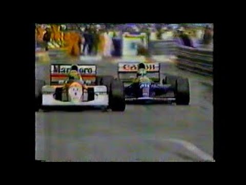 1992 F1 モナコGP(伝説のバトル セナVSマンセル) - YouTube