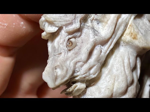 鹿正洞の根付用目玉の象嵌工程/All inlay-work process of eyeballs by