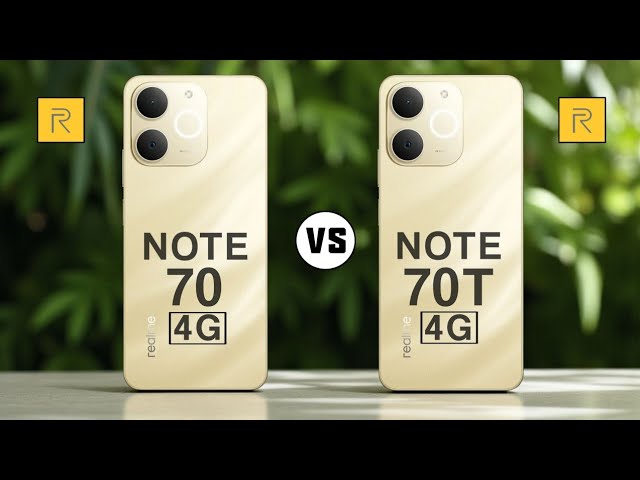 Realme Note 70 4G vs Realme Note 70T 4G - YouTube
