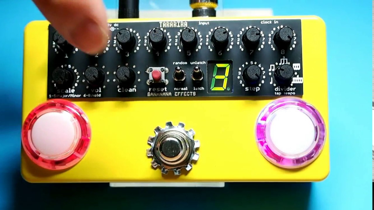 Bananana Effects TARARIRA(Gen1) arpeggiator pedal demo - YouTube
