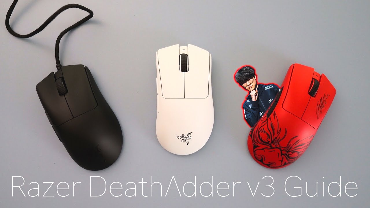 Razer Deathadder v3 Guide (Wired, Pro, Faker Edition) - YouTube