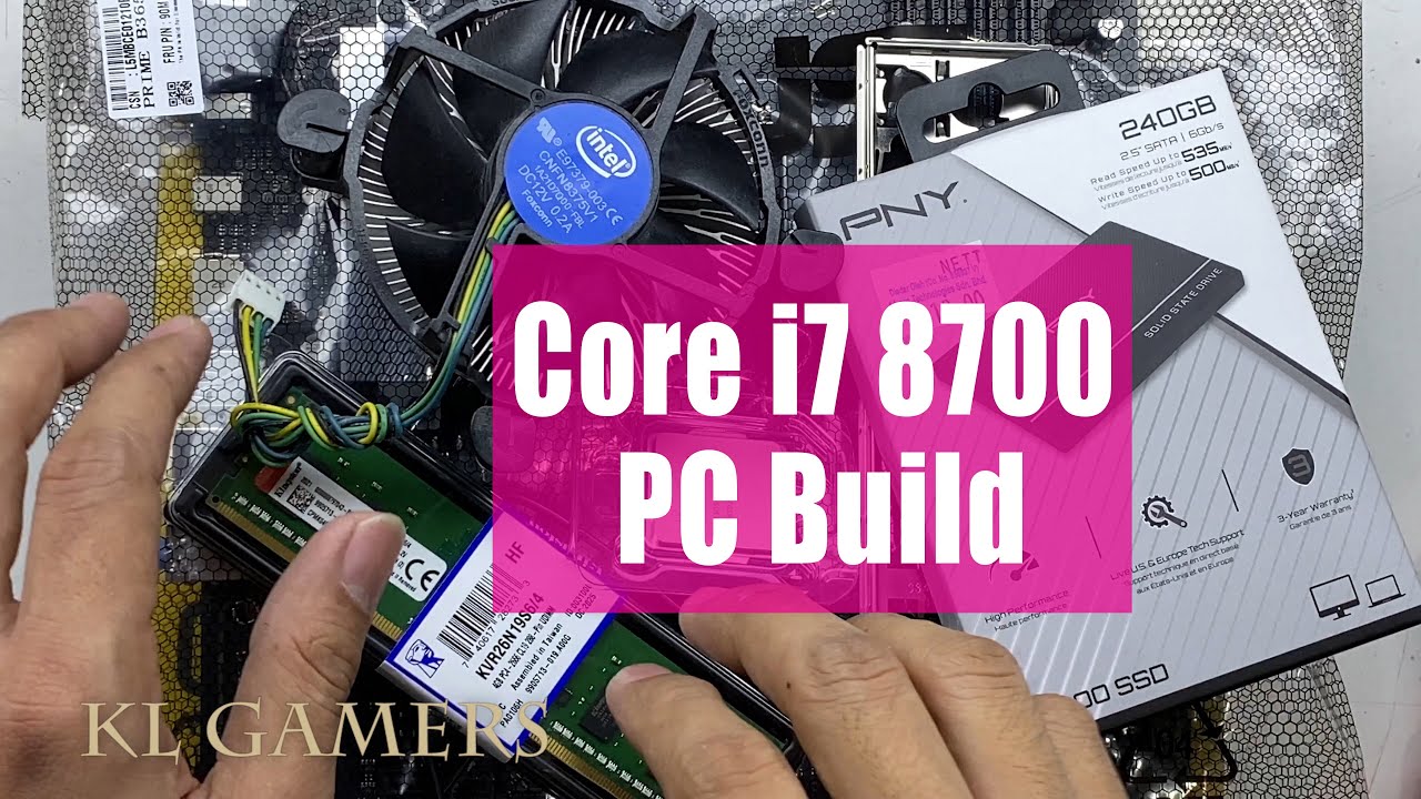 intel Core i7 8700 ASUS PRIME B365M-A PNY SSD Office Desktop Build