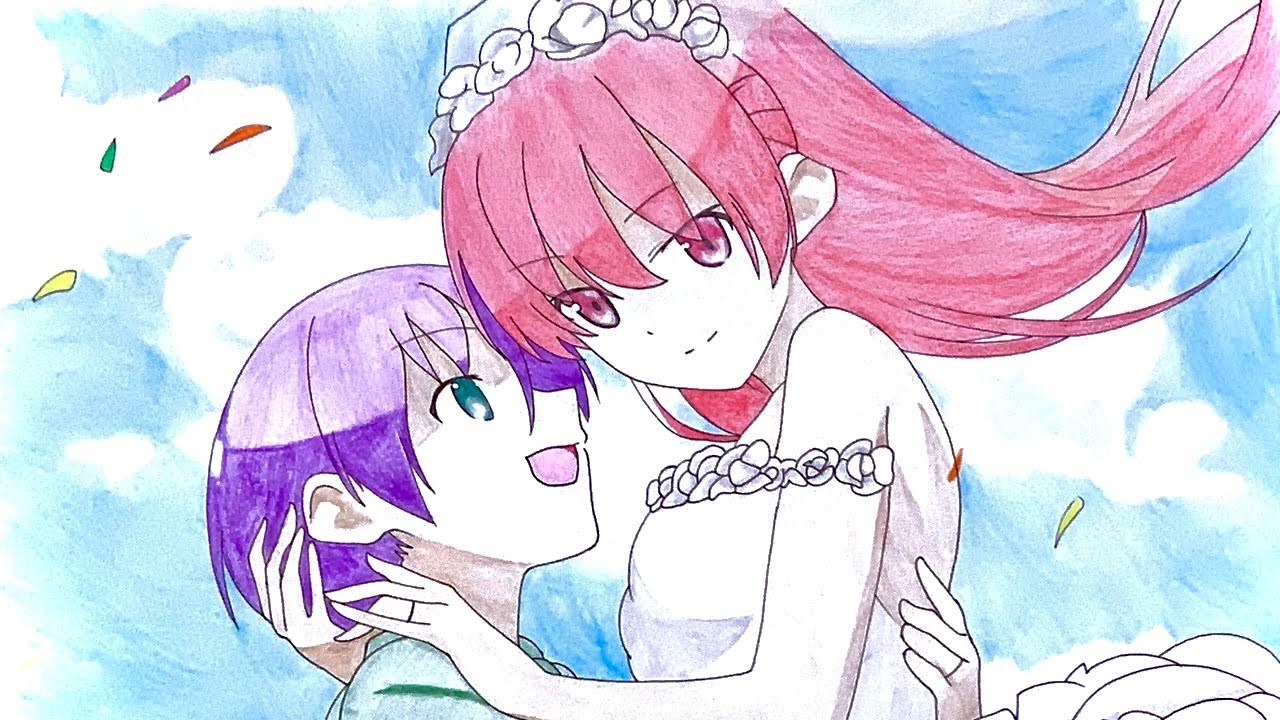 イラスト】トニカクカワイイ 描いてみた！由崎司と由崎星空 - YouTube